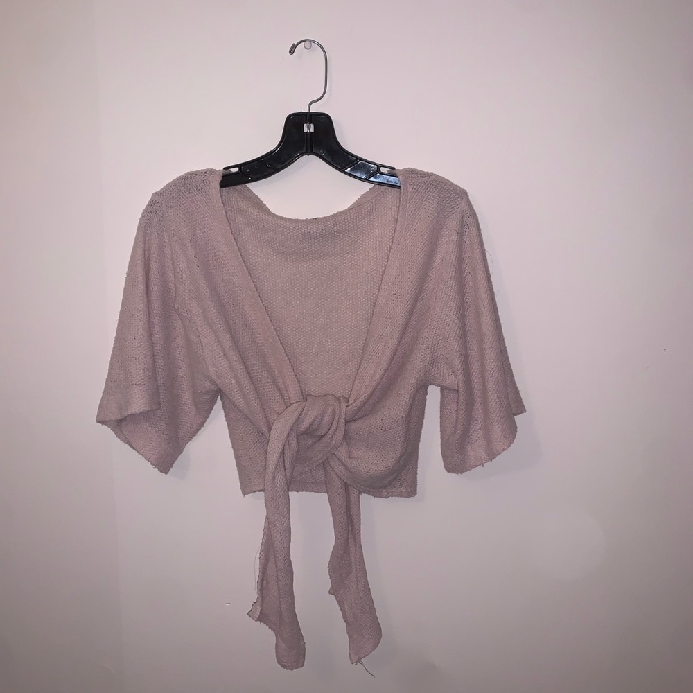 Tie Front Cream Shirt